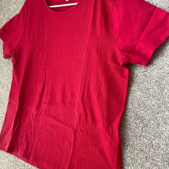 New Turtle Bay Red Short Sleeve Standard T Shirt Top Size L - Picture 2 of 7